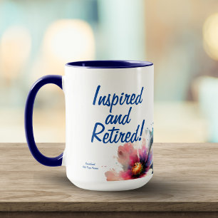 Inspiriertes und pensioniertes Geschenk Tasse