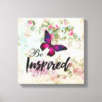 Inspiriertes Zitat & Rosa Schmetterling Shabby Col