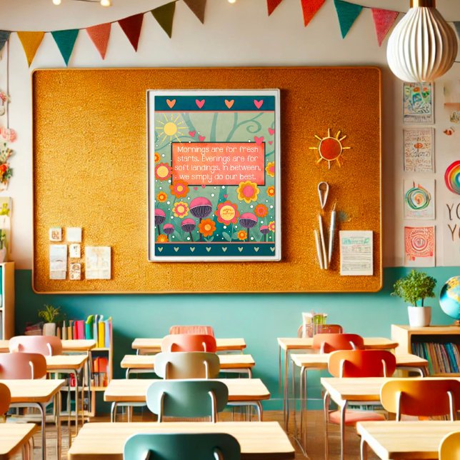 Inspiring Floral Fresh Starts Quote Poster (Von Creator hochgeladen)