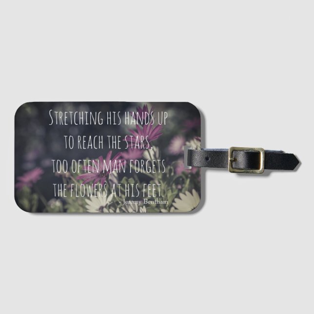 Inspiring Jeremy Bentham Quote Gepäckanhänger (Vorderseite (Horizontal))