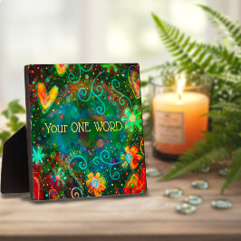 Inspirivity Personalisiert Trendy, Hübsch Floral Fotoplatte