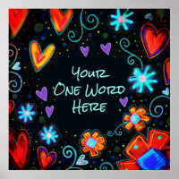 Inspirivity ‘personnaliser’ ONE WORD Poster
