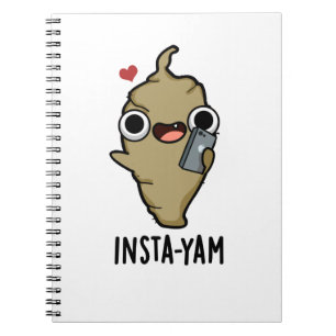 Insta-yam Funny Social Media Veggie Pun Notizblock