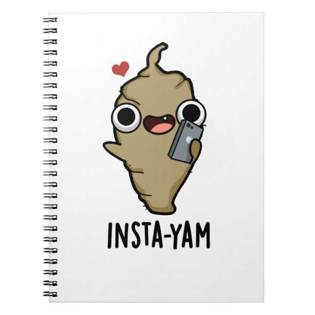 Insta-yam Funny Social Media Veggie Pun Notizblock (Vorderseite)
