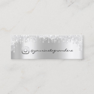 Instagra Sozialmedium-Logo-Silber UAWG Mini Visitenkarte