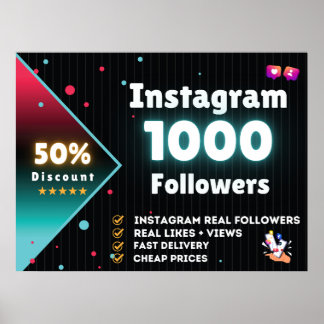 Instagram 1000 Followers | Kaufen Sie Instagram Fo Poster