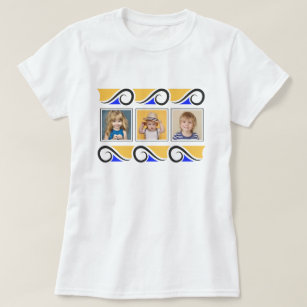 Instagram 3-Foto-Vorlage mit wirbelndem Rahmen T-Shirt