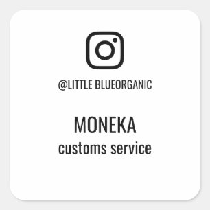 Instagram-Aufkleber   Ihr Instagram-Aufkleber Quadratischer Aufkleber