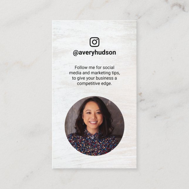 Instagram Beruflich Social Media Millimeter Visitenkarte (Vorderseite)