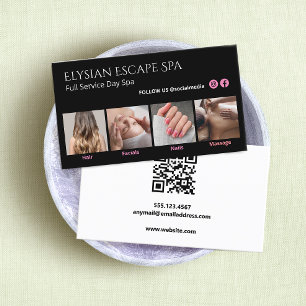 Instagram Black Foto Social Media QR-Code Visitenkarte