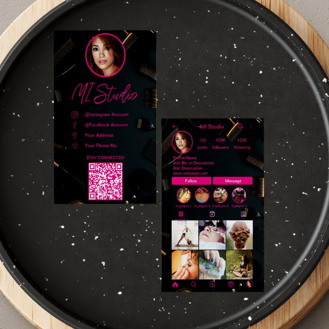 Instagram Business Cards, Influencer, Östhetiker Visitenkarte (Von Creator hochgeladen)