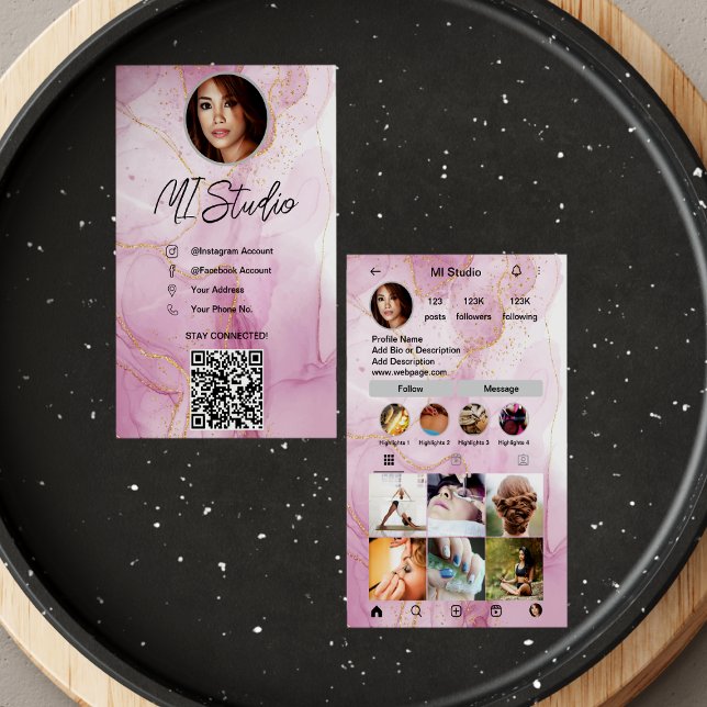 Instagram Business Cards, Influencer, Östhetiker Visitenkarte (Von Creator hochgeladen)