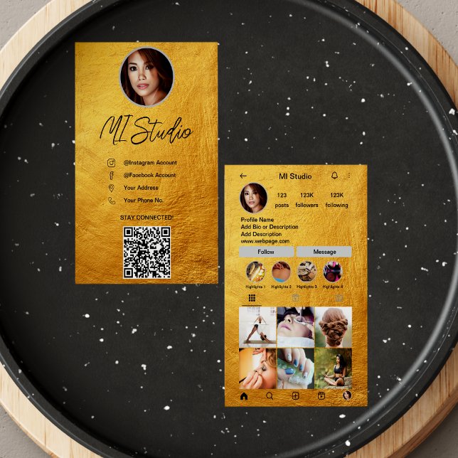Instagram Business Cards, Influencer, Östhetiker Visitenkarte (Von Creator hochgeladen)