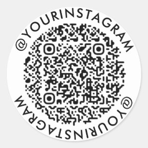 Instagram Business Social Media moderne qr Code Runder Aufkleber