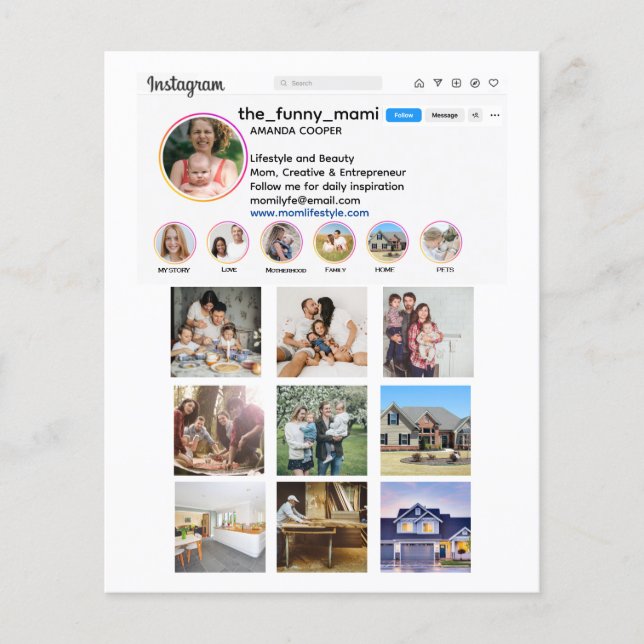 Instagram Collage Foto Werbeaktion Flyer (Vorne)
