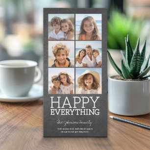 Instagram Collage mit 6 Fotos auf Schiefertafel Feiertagskarte