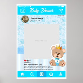 Instagram Custom Selfie Frame Poster für Baby Show