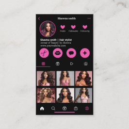 Instagram Dark Theme QR Code 7 Foto Social Media Visitenkarte