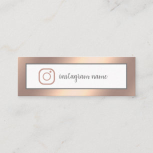 Instagram eleganter Luxus-Rose Goldbus Mini-Bus Mini Visitenkarte