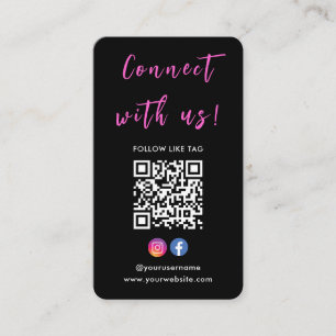 Instagram Facebook Qr Code Verbindung mit unserem  Visitenkarte