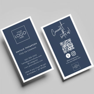Instagram Facebook Social Media Minimalist QR Code Visitenkarte