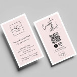 Instagram Facebook Social Media Minimalistisch QR- Visitenkarte<br><div class="desc">Präsentation unserer Instagram Facebook Social Media Minimalistisch QR Code Business Card, speziell für moderne Unternehmen und Profis. Diese Visitenkarten sind stilvoll und funktional zugleich und eignen sich somit hervorragend zur Förderung Ihrer Online-Boutique oder eines Unternehmens, das eine Online-Präsenz schätzt. Das Design ist minimalistisch und beruflich, mit einem beruhigenden, rot-rosa Hintergrund,...</div>