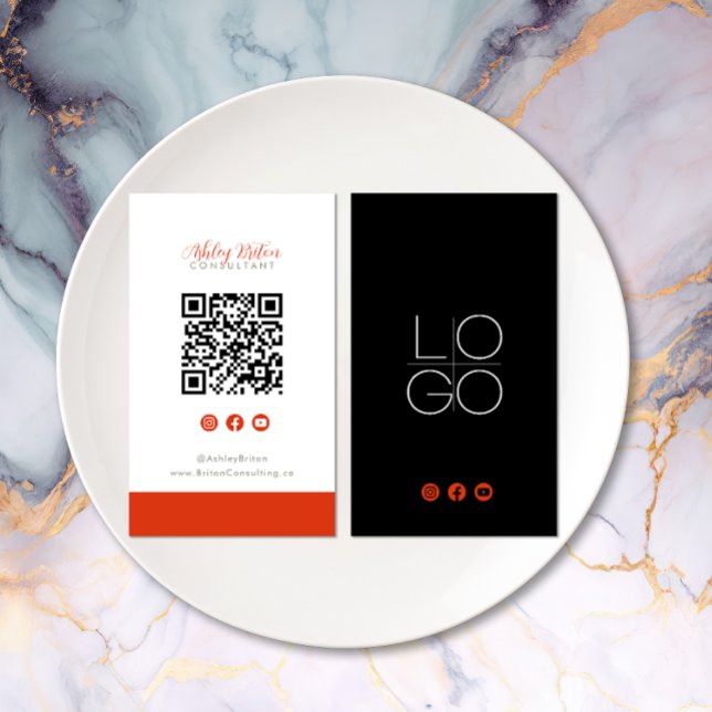 Instagram Facebook YouTube Social Media QR Code Visitenkarte (Von Creator hochgeladen)