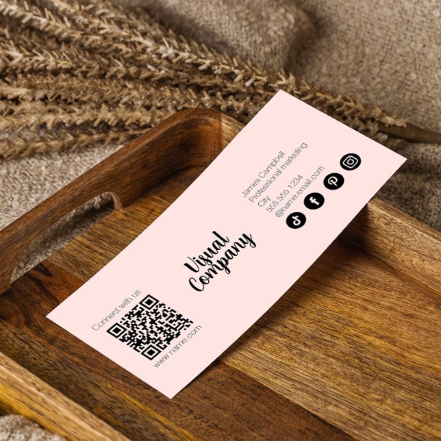 Instagram folgen Qr Code Rosa Modernes Skript (Instagram Follow Us Qr Code Add Your Logo)