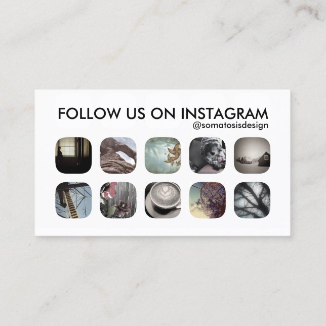 Instagram-Follower Visitenkarte (Rückseite)