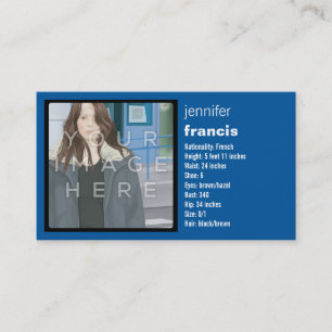 Instagram Foto-blaue Überfahrt-Minibaut.-Karte Visitenkarte