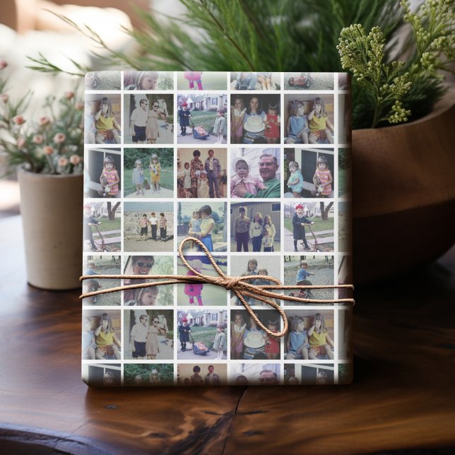 Instagram Foto Collage - 16 Ihrer Lieblingsfotos Geschenkpapier (Personalized Photo Wrapping Paper)