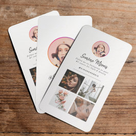 Instagram Foto Collage Moderne Script Social Media Telefonnummerkarte