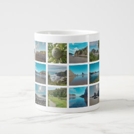 Instagram Foto Collage Neuseeland Sommerküste Jumbo-Tasse