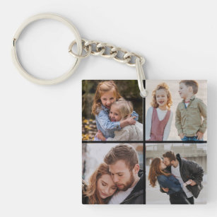 Instagram Foto der Familie sammelt 4 vier Fotos Schlüsselanhänger