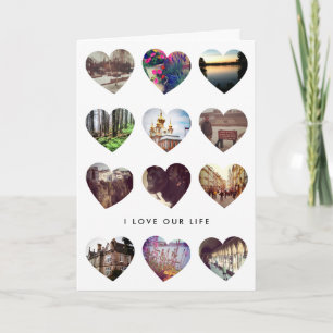 Instagram Foto Herz Collage Liebeskarte Karte