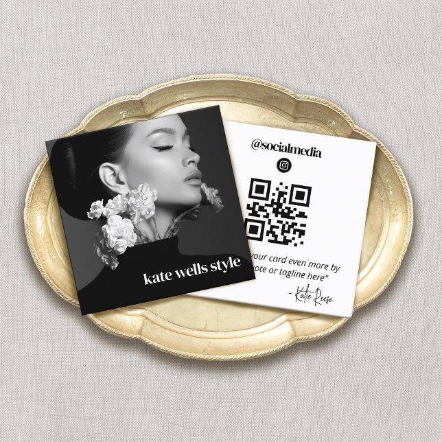 Instagram Foto QR Code Quadratische Visitenkarte (Von Creator hochgeladen)