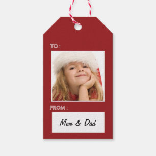 Instagram Foto-Weihnachtsgeschenk-Umbau-Rot Geschenkanhänger