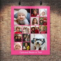 Instagram-FotoCollage - Bis zu 14 Fotos rosa