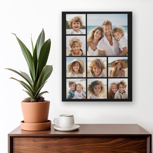 Instagram-FotoCollage mit 9 Fotos Leinwanddruck (Custom Photo collage - wall art canvas)