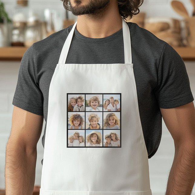 Instagram-FotoCollage mit 9 Fotos Schürze (Custom Apron with a Photo Collage)
