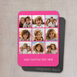 Instagram-FotoCollage mit 9 quadratischen Fotos Magnet<br><div class="desc">Verwenden Sie Ihre Fotos ohne Rahmen auf diesem! Fügen Sie Ihre Lieblingsfotos und Schnappschüsse zu diesem Streifen für einen lustigen Speicherbewahrer hinzu. Ein künstlerischer Weg,  um Ihre besten Foto-Sharing-Bilder anzuzeigen.</div>
