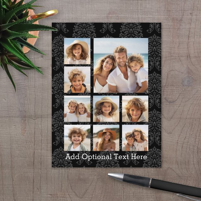 Instagram-FotoCollage mit 9 quadratischen Fotos Postkarte (9 Photo personal postcard)