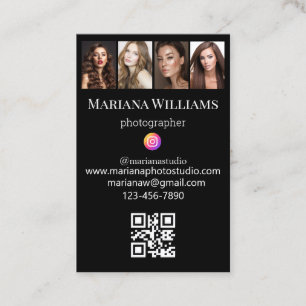 Instagram-Fotograf Fotos Collage QR-Code Visitenkarte