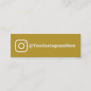 Instagram Gold Mini Visitenkarte