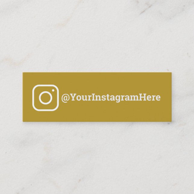 Instagram Gold Mini Visitenkarte (Vorderseite)
