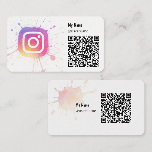 Instagram-Icon Geschäftskarten Visitenkarte (Vorne/Hinten)