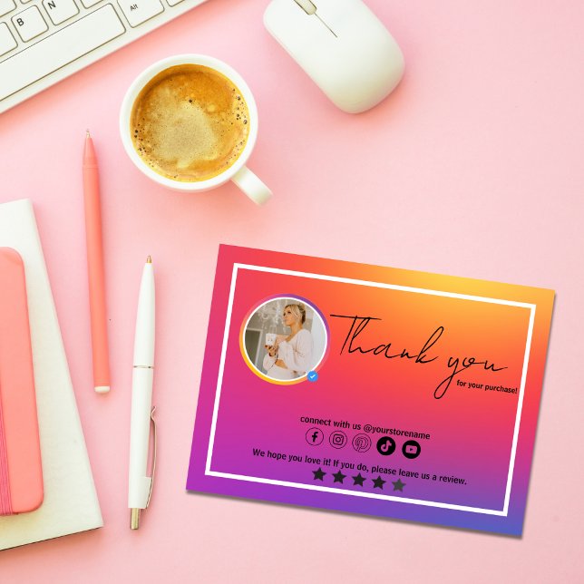 Instagram Influencer | Cartes Thankyou professionn (Créateur téléchargé)