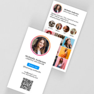 Instagram Influencer QR-Code Visitenkarte