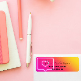 Instagram Influencer-Rücksendeadressen-Aufkleber