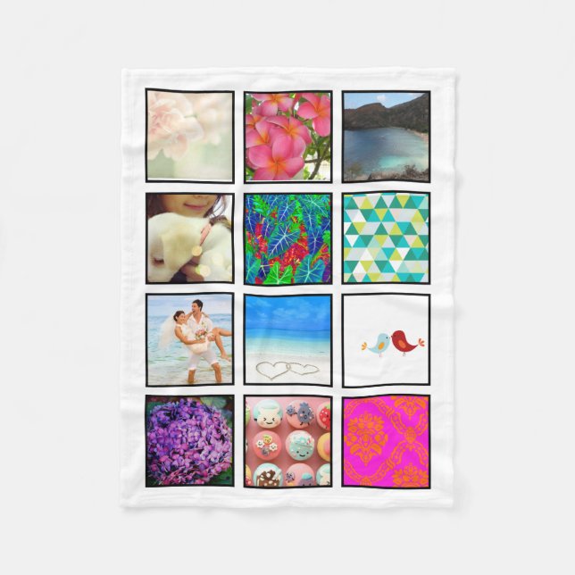 INSTAGRAM IT! 12 FOTO/SCHIENFLEISCH-BLANKETS FLEECEDECKE (Vorderseite)